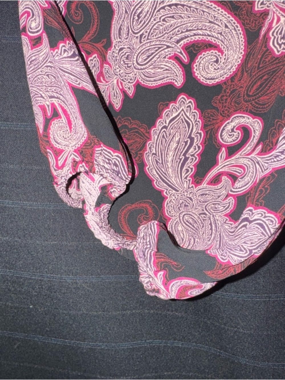 J Jill Wearever Collection Long Sleeve Patterned Pleated Front Dress Large - Picture 5 of 13